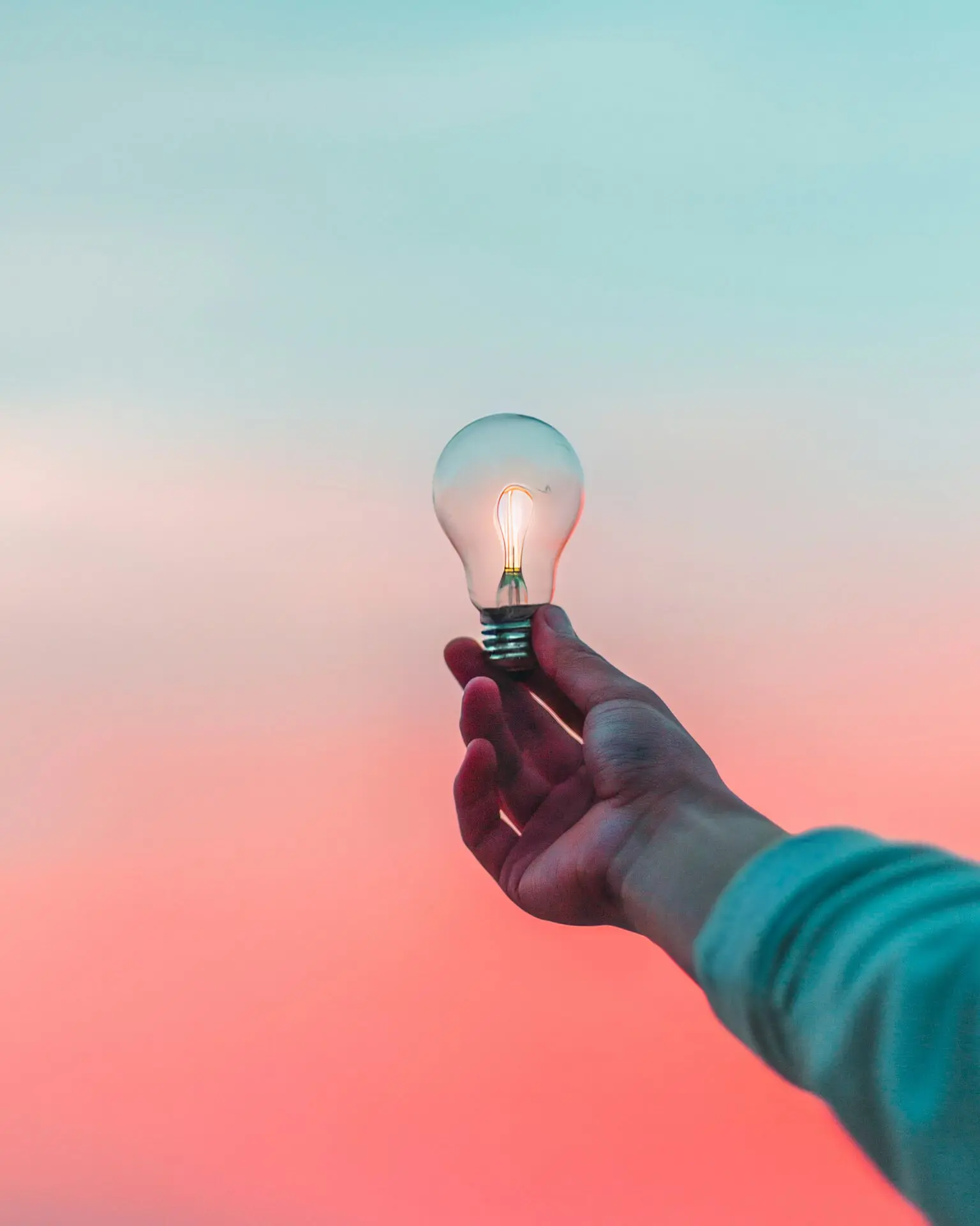 personne tenant une ampoule illuminée