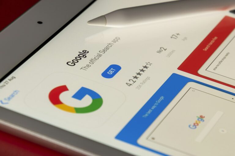 Application Google sur une tablette, support des annonces Google Ads sur mobile